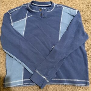 BDG Two-Tone Blue Crewneck Sweater